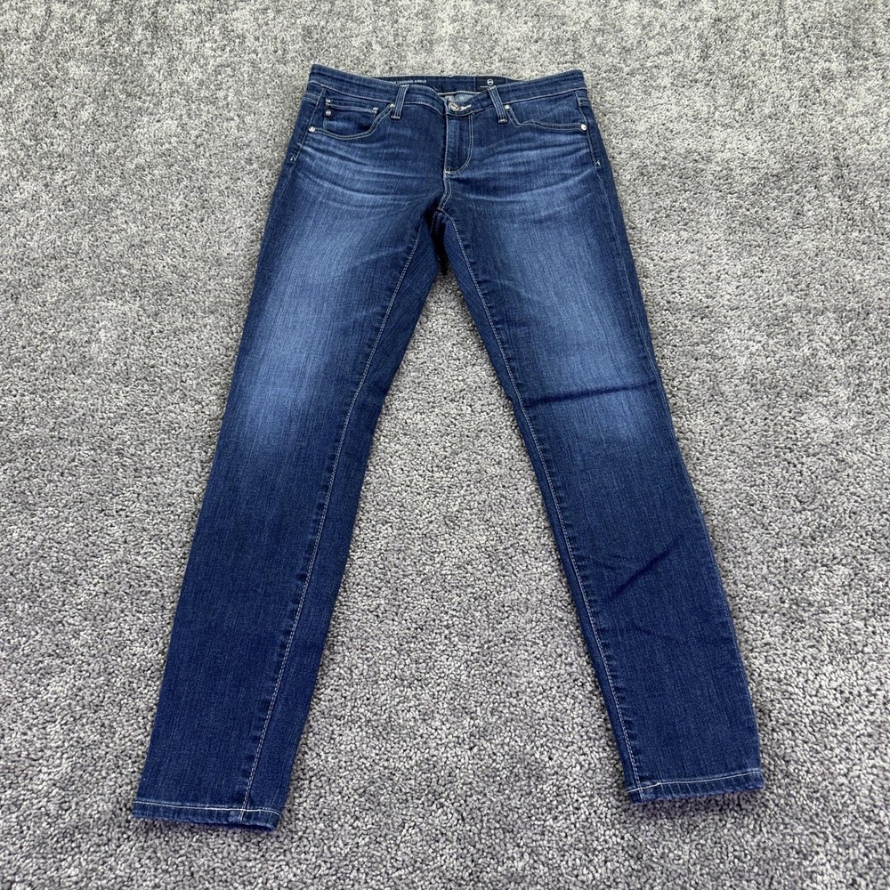 AG Adriano Goldschmied Jeans Womens 28R Blue Legging Ankle Super Skinny Denim